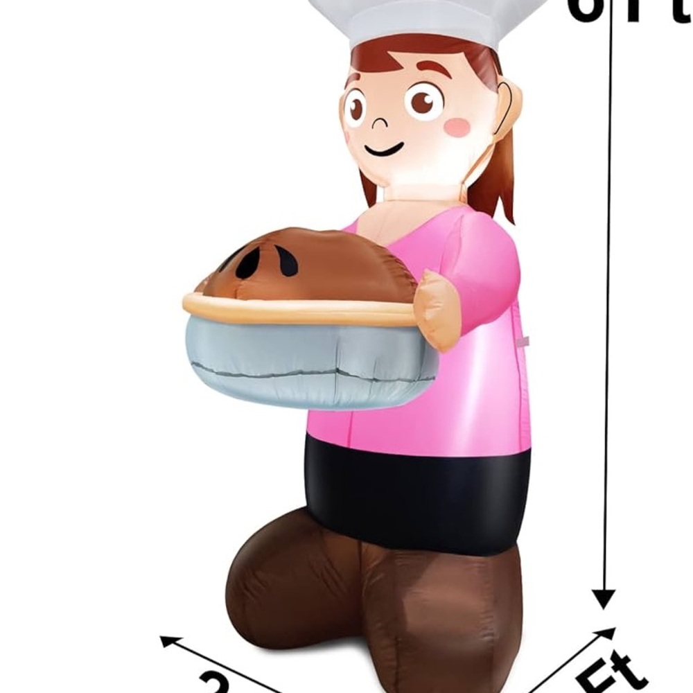 6 Foot Tall Inflatable Baker - Picture 2 of 8